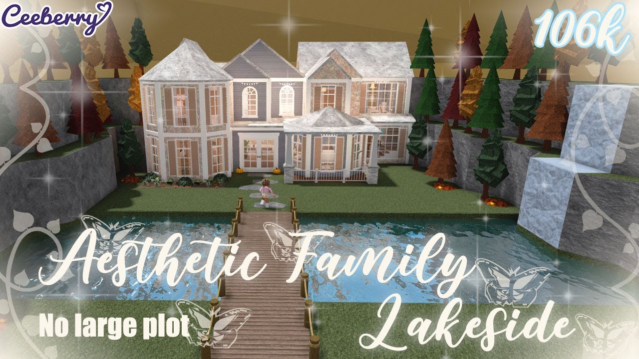 Bloxburg | Aesthetic Family Lakeside - No large plot | Speed Build ...