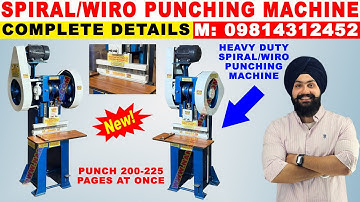 SPIRAL BINDING MACHINE, 200 Pages Spiral Binding Machine, Spiral and Wiro Binding Machine, All in 1