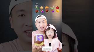 Part 1 Makan SnackTok sesuai Emoji👨‍👧 #asmr #anakmukbang #makansesuaiemoji #coklatlumer