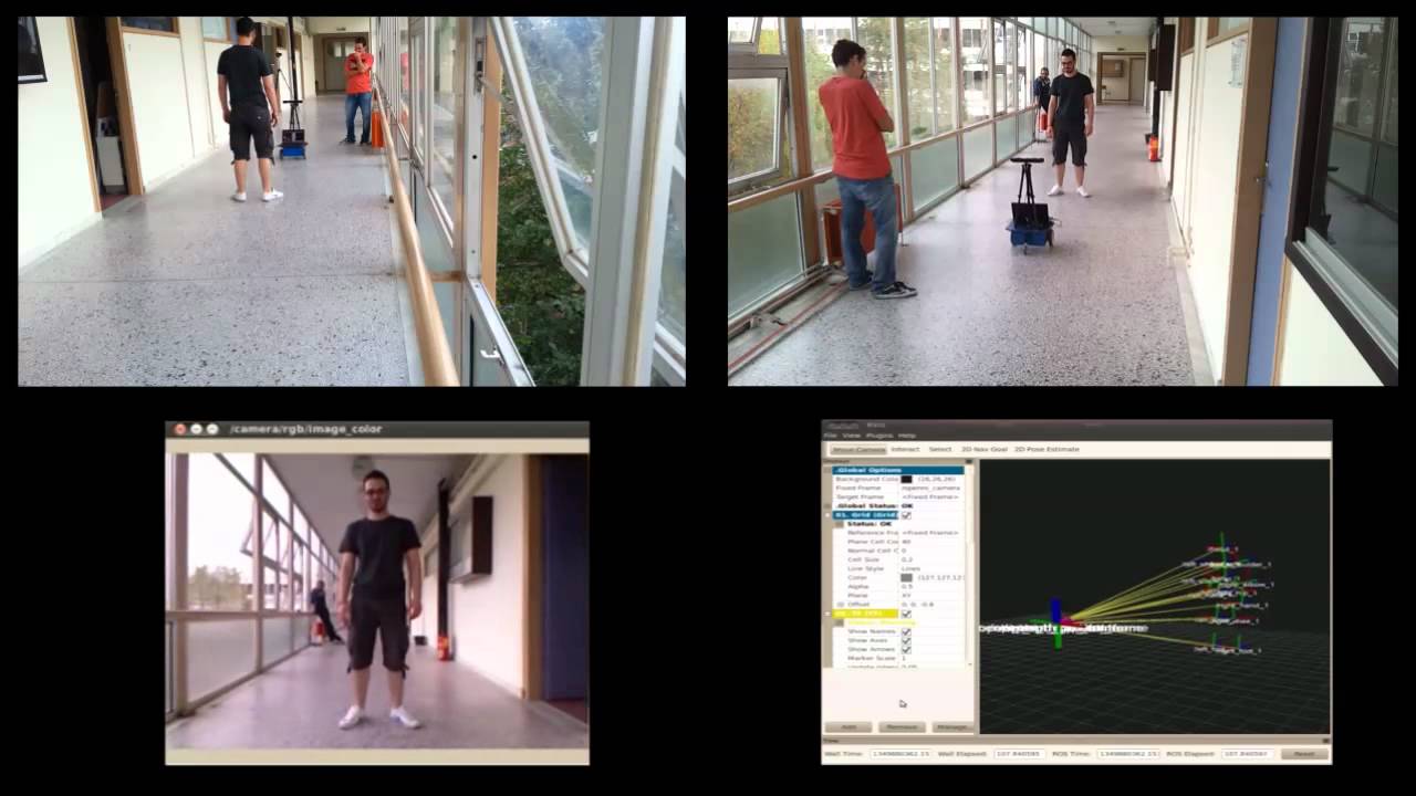 Tracking human target from robotic platrfom using RGB-D sensor