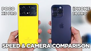 : POCO X6 Pro vs iPhone 14 Pro SPEED TEST & CAMERA Comparison | Zeibiz