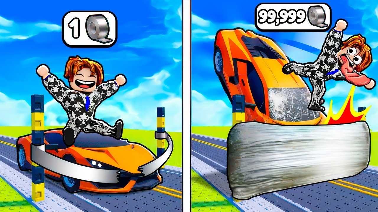 TENTE QUEBRAR FITAS ADESIVAS INFINITAS NO ROBLOX