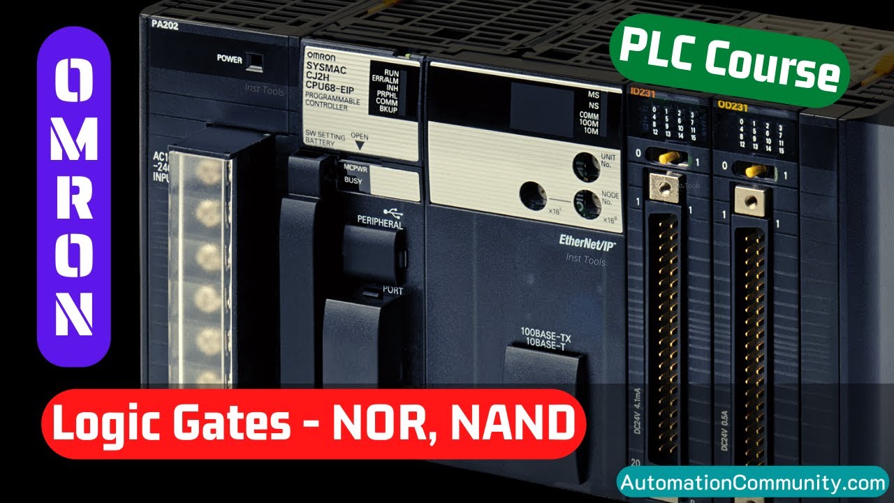 NAND and NOR Logic Gates in PLC - Ladder Logic Programming Tutorial ...