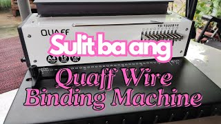 WIRE BINDING MACHINE (QUAFF) UNBOXING