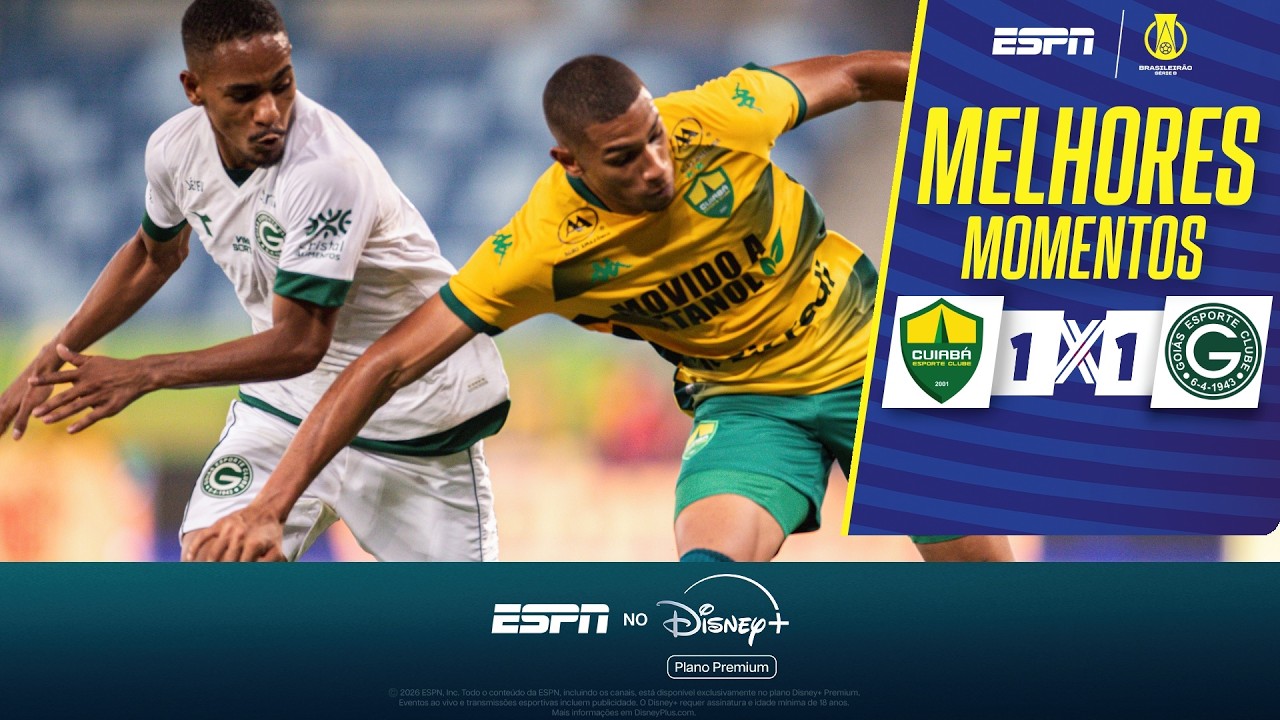 GOIÁS SAI NA FRENTE, MAS CUIABÁ REAGE E BUSCA EMPATE NA SÉRIE B | MELHORES MOMENTOS