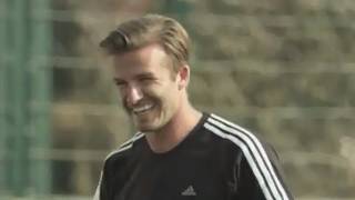 David Beckham tries his hand at blind football (London 2012)