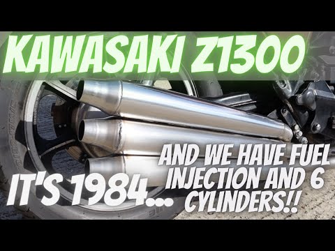 Classic Bike Review - 1984 Kawasaki Z1300 6 cylinder with 6 exhaust pipes!! .. back to the 80's