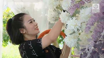 Trang trí đám cưới tông Hồng Dusty & Tím - Cưới hỏi Phương Lan - Quảng Ninh 0965856863