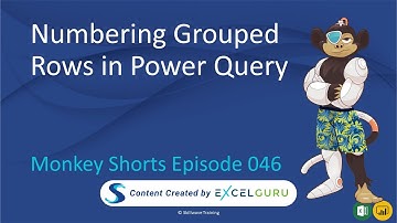 Number Grouped Rows in Power Query - Monkey Shorts Episode 046