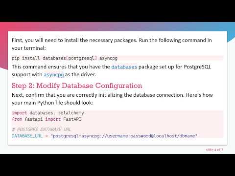 How to Force encode/databases to Use asyncpg Instead of psycopg2 for PostgreSQL in FastAPI