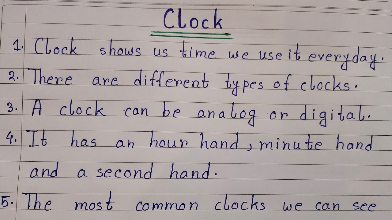 i am a clock essay