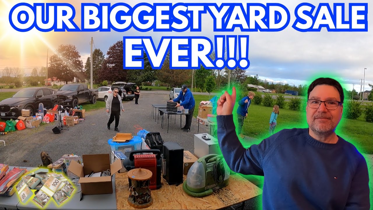 How Much MONEY Did We Make? Our BIGGEST Yard Sale Of The Year! - YouTube