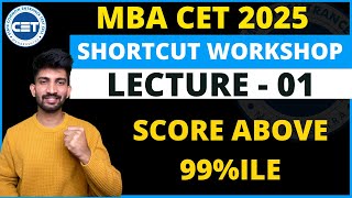 MBA CET Shortcut Workshop Day 1 | How to prepare for mbacet 2025 Exam