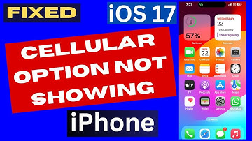 Cellular data option not Showing on iPhone settings Fixed