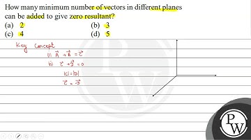 How many minimum number of vectors in different planes can be added...