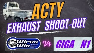 Honda Acty Exhaust Comparison - WIRUS vs Giga vs Stock