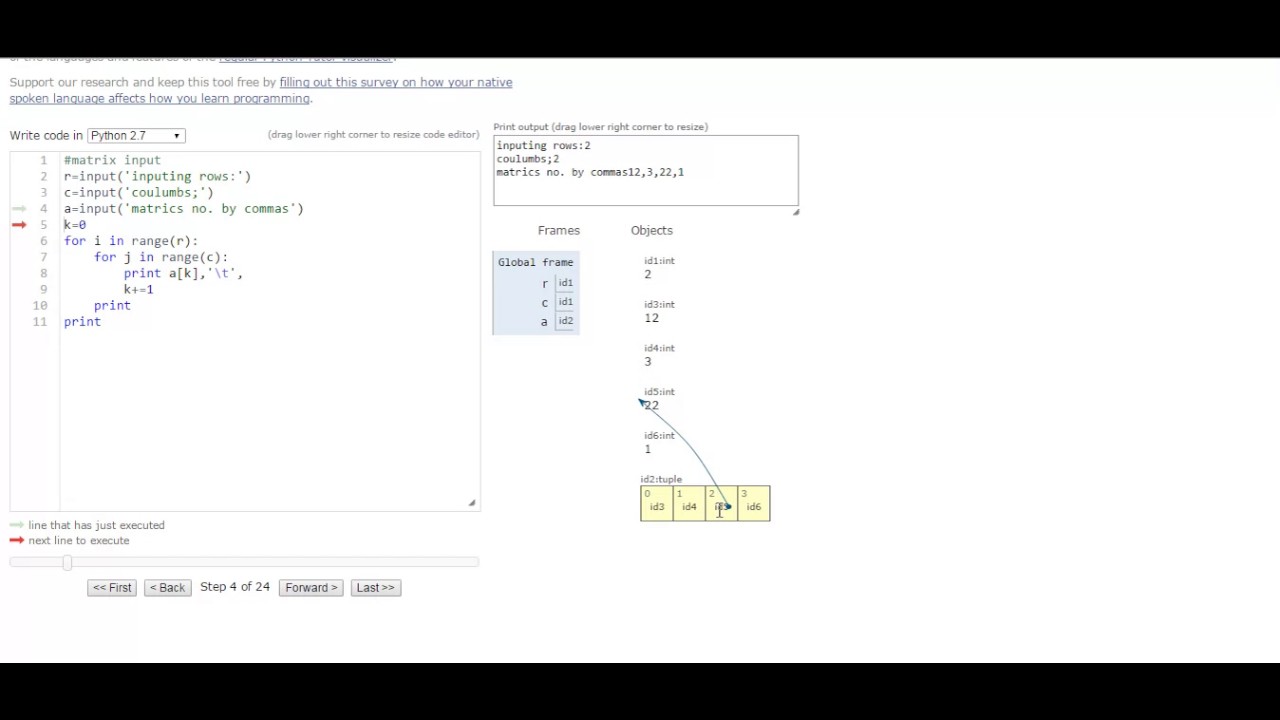 matrix in python - YouTube