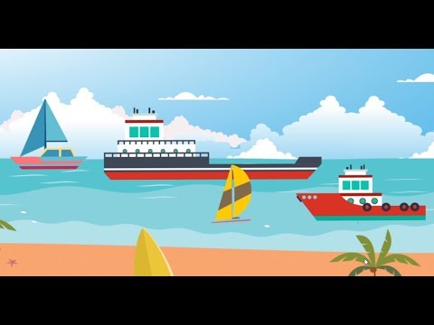 Kapal Laut  Kartun  1 Boat Sea Learn Color YouTube