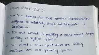 Secure shell (SSH) &TCL ||CNS unit-4||
