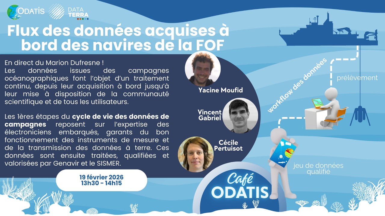 CaféODATIS #6 : Flux des données acquises à bord des navires de la FOF