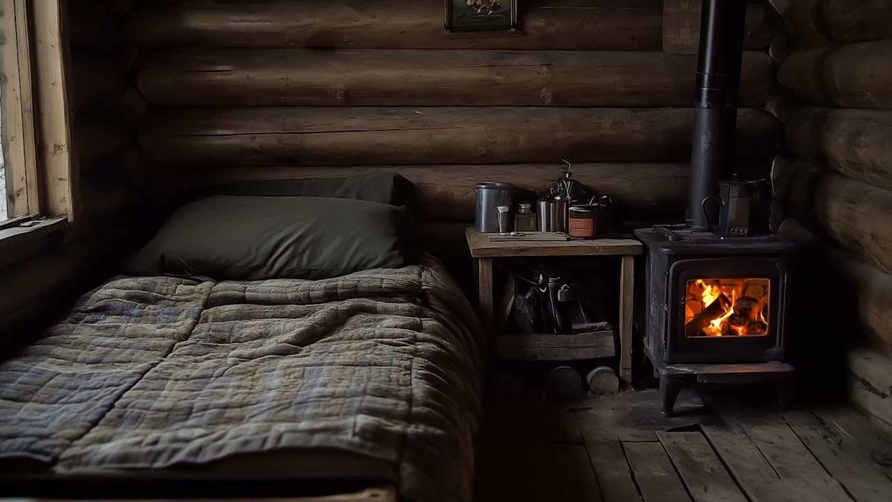 Fireplace Sounds at Night | Warm and Cozy Cabin Ambience for Sleep and Relaxation