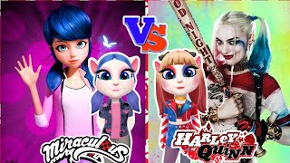 Miraculous #ladybug🐞 Harley Quinn 💙♥️Margot Robbie ♥️ My Talking Angela 2 cosplay makeover 💋