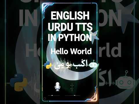 Convert English Text to Urdu Voice Using Python | AI Text-to-Speech & Translation Project