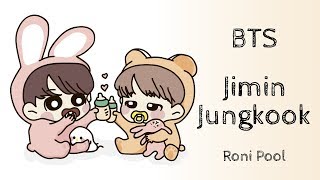 [BTS Fanart] Jungkook and Jimin / JiKook - Chibi speed Drawing - Roni Pool