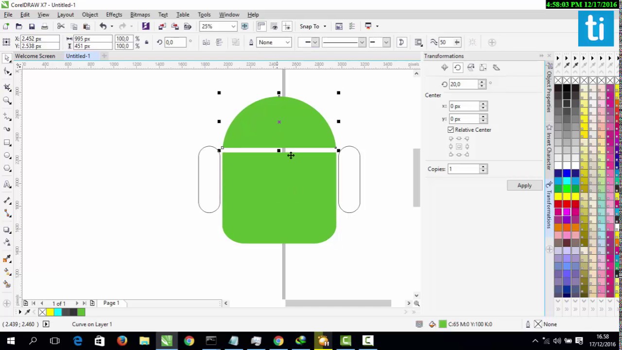 Tutorial Membuat Logo Android Di CorelDraw Dengan Mudah YouTube