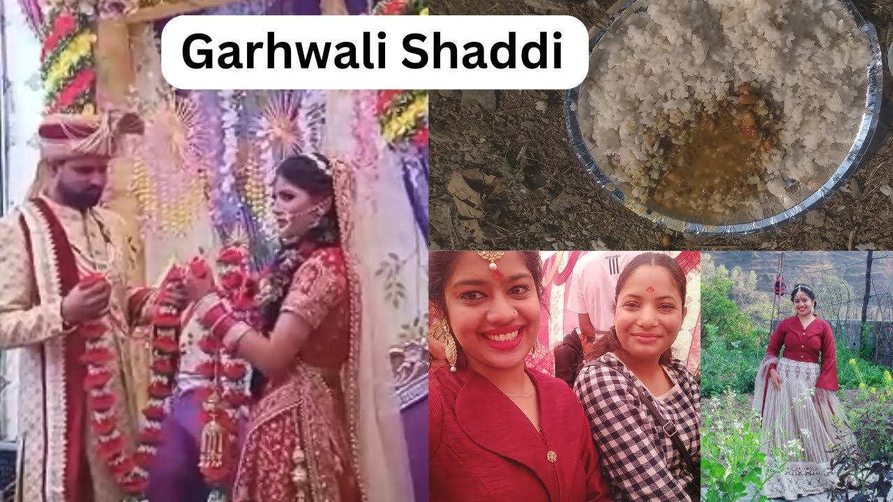 Anshita gyi garhwalishaadi me Anshita ne khaya pangat ka khana