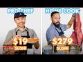 279 vs 19 sushi pro chef  home cook swap ingredients  epicurious