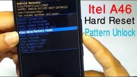 Itel A46 Hard Reset । Pattern Unlock