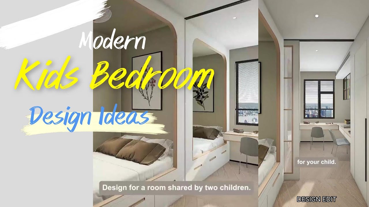 Modern Shared Kids Bedroom Design | Kids bedroom Design | Design Edit ...