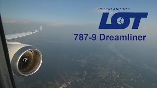 LOT B787-9 Dreamliner spectacular landing in Warsaw