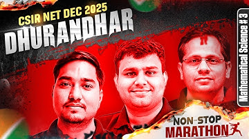 CSIR NET December 2025 | Mathematics Sciences Marathon | Full Syllabus Revision in One Non-Stop | #3