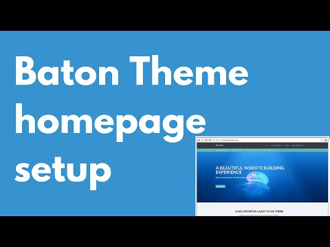 Baton Free WordPress theme | Homepage setup | Multi-purpose theme | Drag and drop