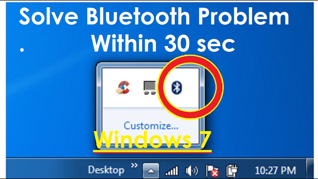 How to Show Hidden Bluetooth Icon In Windows 7 | Enable Bluetooth Icon In Windows 7 | Fix Bluetooth