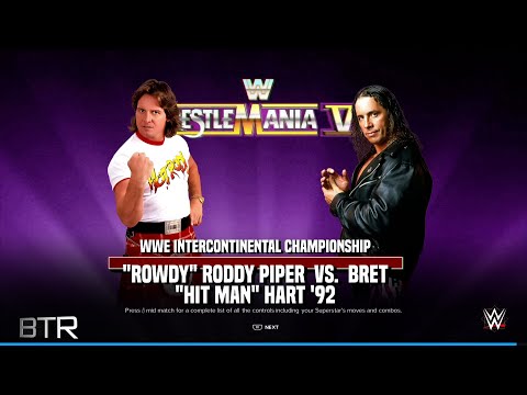 WWE 2K24 Showcase Of The Immortals Roddy Piper vs Bret Hart WrestleMania 8