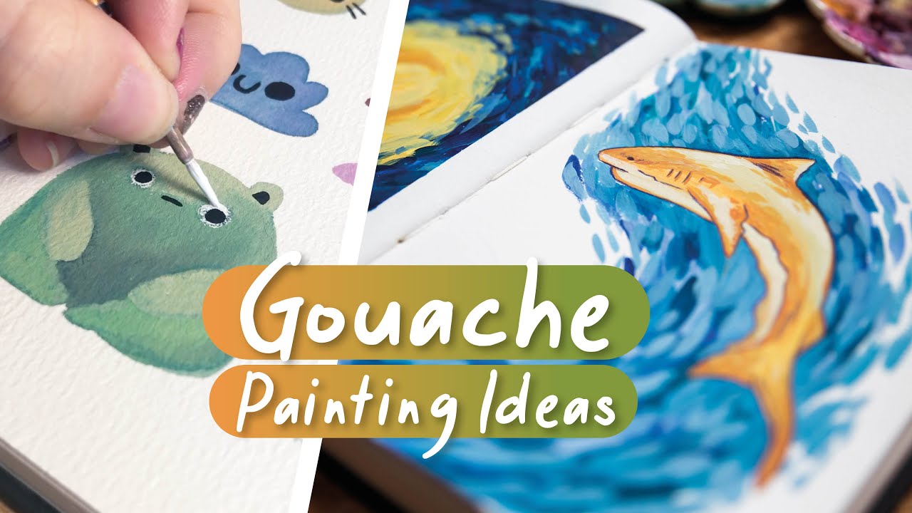 5 Fun Gouache Painting Ideas for your Sketchbook! 🎨 