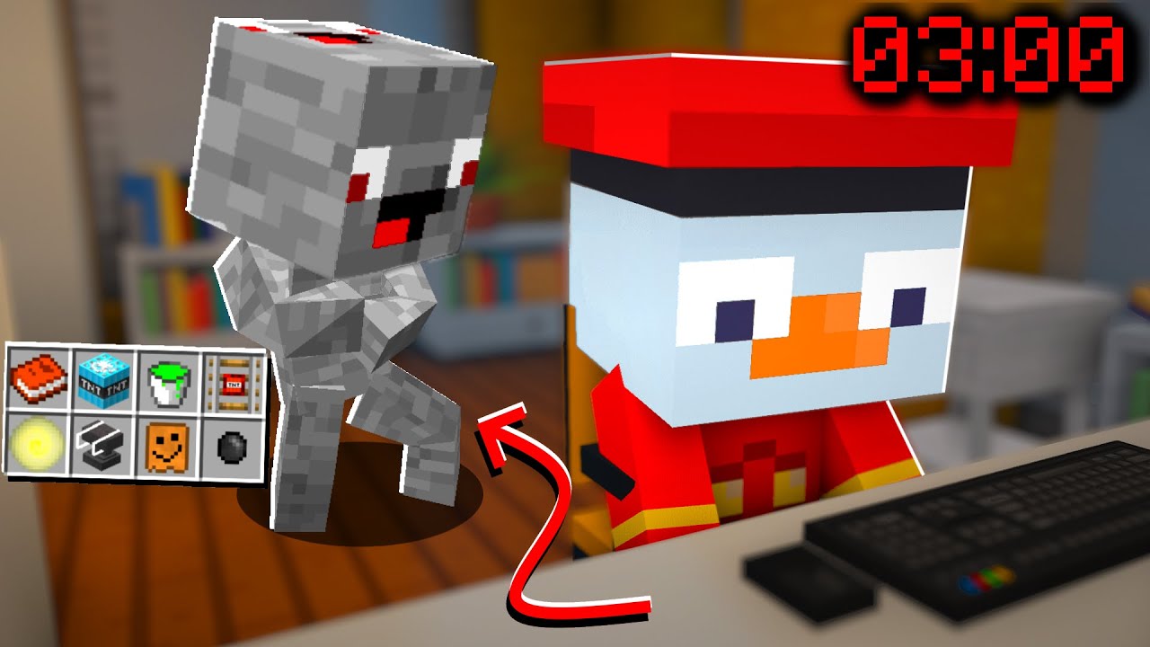 ENTE HEIMLICH UM 03:00 NACHTS TROLLEN & BEOBACHTEN mit in Minecraft !