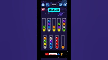 "Ball Sort Puzzle Game | All Levels Walkthrough | Level [22] Full Gameplay"🥎🥎 |  #gaming #minigames