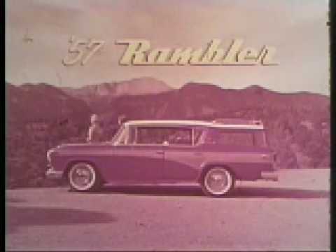 Fun-test the new '57 Rambler today, with the new V-8 Engine!!! See your neigborhood Nash or Hudson dealer for details! And for the best drives in your classic Rambler, go to www.weekenddriver.com ... the Weekend Driver website!