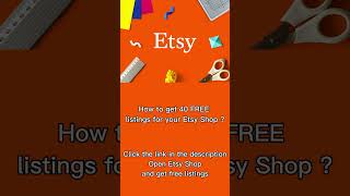 How to Get Etsy FREE Listings ? Etsy 40 Free Listings #shorts #etsyshop #etsy #etsystore