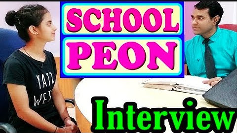 School #Peon Interview l Peon work in school l Rajasthan School Peon Bharti 2023 l PD CLASSES