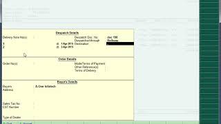 L 5 Despatch Details in Invoice