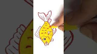 How To Draw Colourful Fish Fish Drawing Step By Step Ka Chitra Banane Ka Tarika