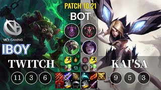 VG iBoy Twitch vs Kai'Sa Bot - KR Patch 10.21