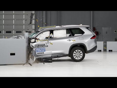 2024 Toyota Grand Highlander driver-side small overlap IIHS crash test