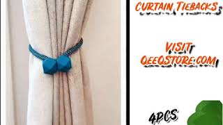 4PCS Magnetic Curtain Tie-Backs Drapery Holdbacks, Decorative Drape  Holdback for Window Draperies