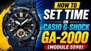 How to set time on Casio G-Shock GA-2000.